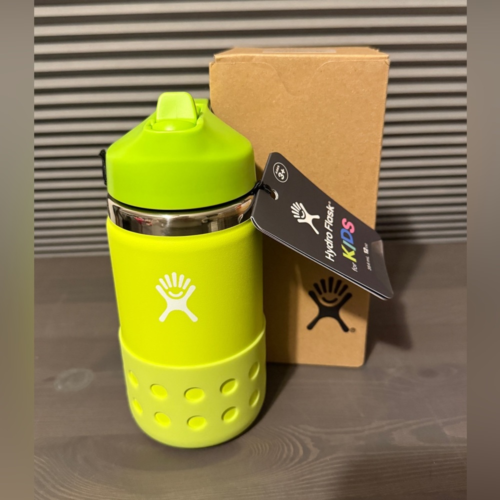 Hydro Flask kids 12oz Firefly Wide Straw lid and boot